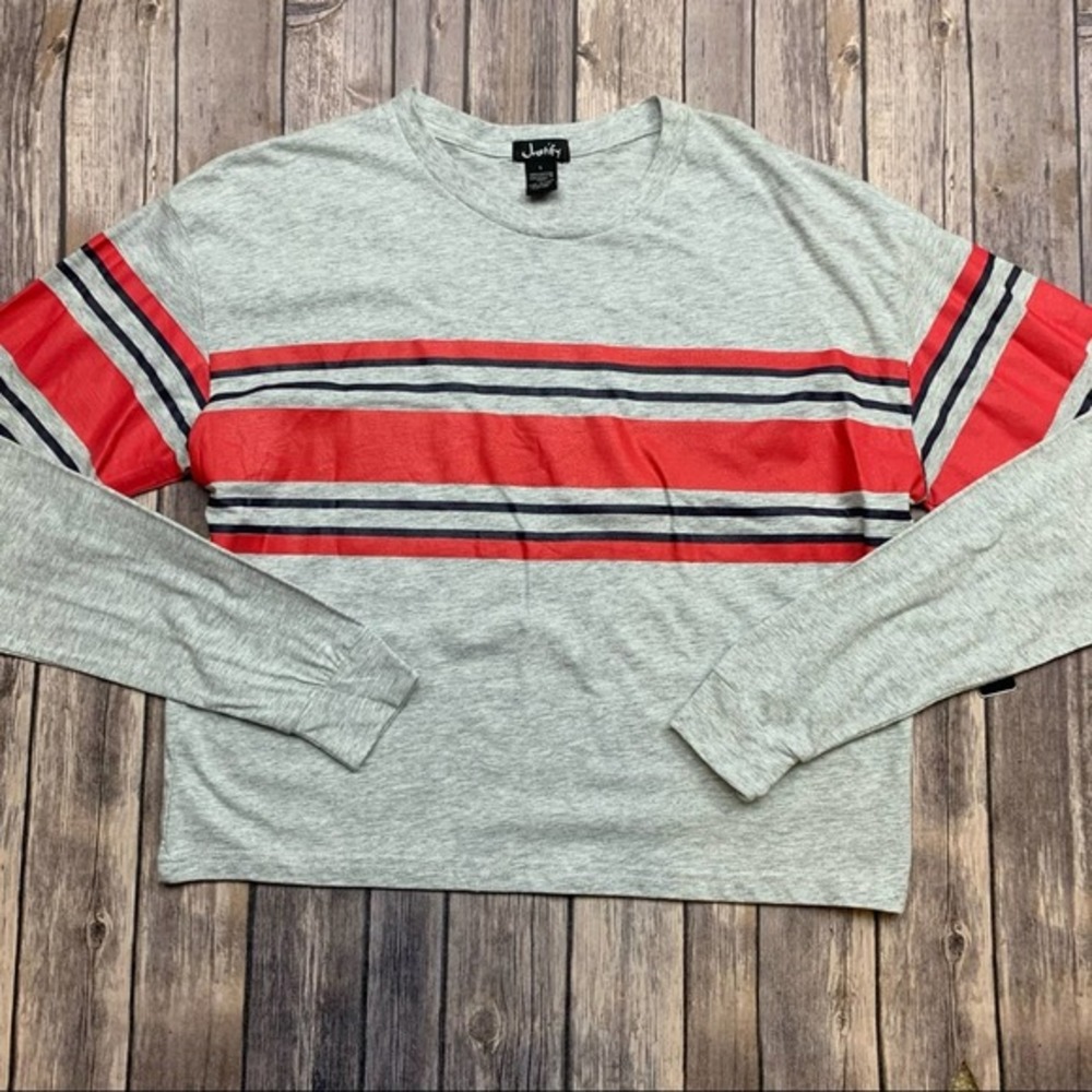 Justify striped tee